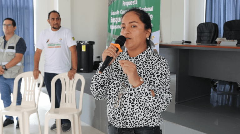 Engineer Maria Elena Cruz Huancas, Manager of Municipal Services and Environmental Management of Colasay, chairs the Steering Committee of the Huamantanga and Chorro Blanco Mountain Forests RCA.