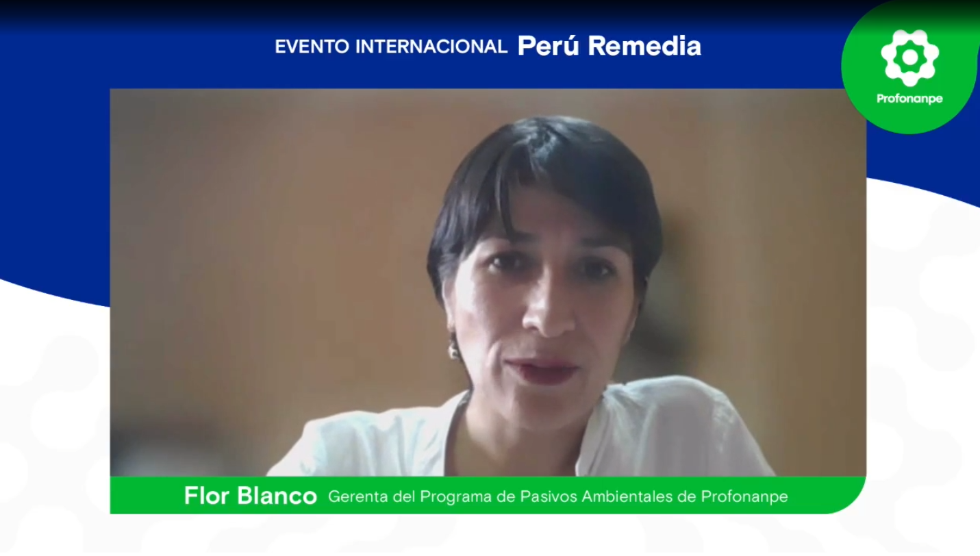 Flor Blanco, Gerenta del Programa de Pasivos Ambientales, destacó la importancia de fortalecer el rol del Fondo de Contingencia al cierre de Perú Remedia 2022.