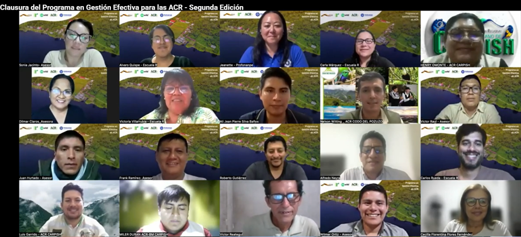 Evento de clausura del Programa en Gestión Efectiva para Equipos de las Áreas de Conservación Regional (ACR)