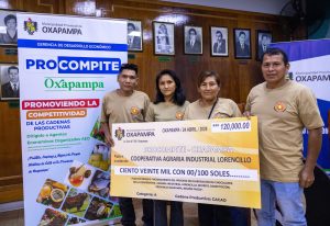 Cooperativa Agraria Industrial Lorencillo ganador en la cadena productiva del cacao Foto: Municipalidad Provincial de Oxapampa 