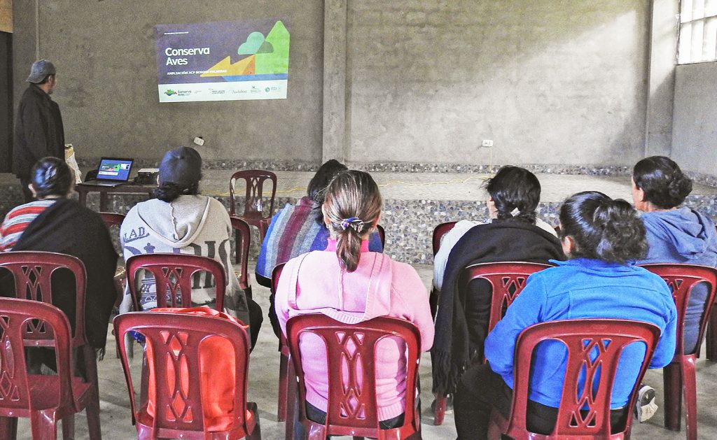 Taller de socialización en Molinopampa. Fotografía: ECOAN 