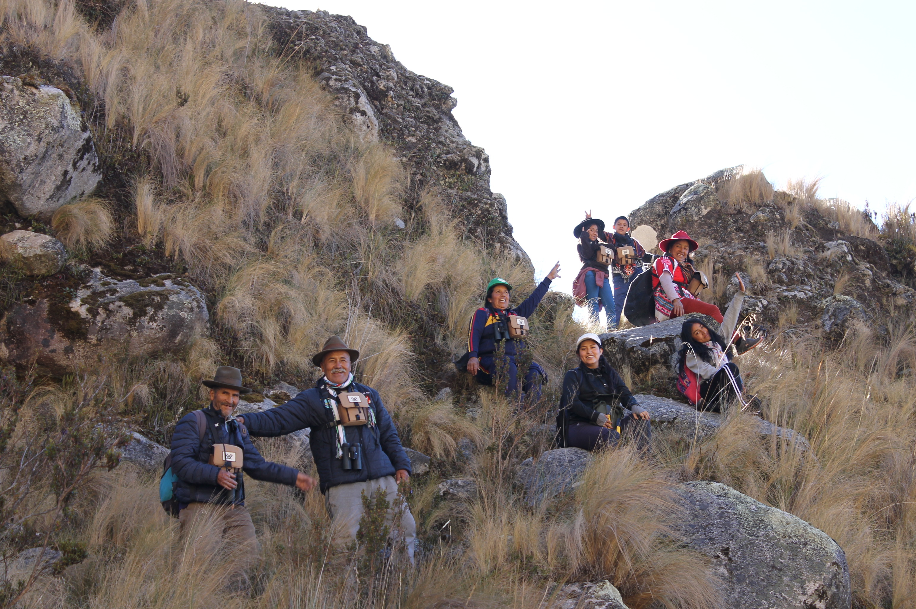 Participantes del taller de monitoreo de aves - Sector Pampa Tarpaya. © Conservación Amazónica - ACCA